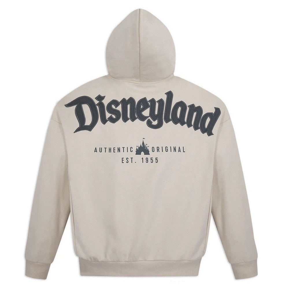 Disney Parks - DISNEYLAND Logo Full Zip Hoodie Beige Large NWT